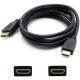 Addon Tech 5PK 50ft HDMI 1.4 Male to HDMI 1.4 Male Black Cables Which Supports Ethernet Channel For Resolution Up to 4096x2160 (DCI 4K) - 100% compatible and guaranteed to work - TAA Compliance HDMIHSMM50-5PK