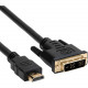 Accortec DVI-D/HDMI Audio/Video Cable - 3 ft DVI-D/HDMI A/V Cable for Desktop Computer, Notebook, Home Theater System, Audio/Video Device - First End: 1 x HDMI Male Digital Audio/Video - Second End: 1 x DVI-D Male Digital Video - Supports up to 1080 - Gol