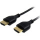 Startech.Com 3 ft Slim High Speed HDMI Cable with Ethernet - Ultra HD 4k x 2k HDMI Cable - HDMI to HDMI M/M - HDMI - 3 ft - 1 Pack - 1 x HDMI Male Digital Audio/Video - 1 x HDMI Male Digital Audio/Video - Gold-plated Connectors - Black - RoHS Compliance H