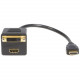 Startech.Com 1 ft HDMI&reg; Splitter Cable - HDMI to HDMI and DVI-D - M/F - HDMI/DVI - 1 ft - 1 x HDMI Male Digital Audio/Video - 1 x DVI-D (Dual-Link) Female Digital Video - RoHS Compliance HDMISPL1DH
