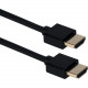Qvs 0.5ft High Speed HDMI UltraHD 4K with Ethernet Thin Flexible Cable - 6" HDMI A/V Cable for Blu-ray Player, HDTV, TV, Set-top Box, DVD, Switch, Splitter - First End: 1 x HDMI Male Digital Audio/Video - Second End: 1 x HDMI Male Digital Audio/Video