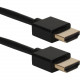 Qvs 10ft High Speed HDMI UltraHD 4K with Ethernet Thin Flexible Cable - 10 ft HDMI A/V Cable for Blu-ray Player, HDTV, TV, Set-top Box, DVD, Switch, Splitter - First End: 1 x HDMI Male Digital Audio/Video - Second End: 1 x HDMI Male Digital Audio/Video - 