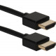 Qvs 6ft High Speed HDMI UltraHD 4K with Ethernet Thin Flexible Cable - 6 ft HDMI A/V Cable for Blu-ray Player, HDTV, TV, Set-top Box, DVD, Switch, Splitter - First End: 1 x HDMI Male Digital Audio/Video - Second End: 1 x HDMI Male Digital Audio/Video - Su