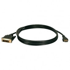 Qvs HDMI Male to DVI Male HDTV/Flat Panel Digital Video Cable - 3.28 ft DVI/HDMI A/V Cable for Audio/Video Device, TV, Monitor - First End: 1 x HDMI Male Digital Audio/Video - Second End: 1 x DVI-D Male Digital Video - Shielding - Gold Plated Contact - Bl