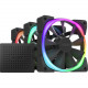 NZXT Aer RGB 2 120mm fans with RGB & Fan Controller - 4.72" Maximum Fan Diameter - 392.3 gal/min Maximum Airflow - 1500 rpm - 33 dB(A) Noise - Fluid Dynamic Bearing - 4-pin PWM - RGB LED - Black - Plastic, Rubber - Case, Chassis - 6 Year Life HF-