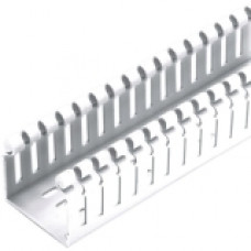 Panduit Cable Guide Wiring Duct - White - 6 Pack - Polyvinyl Chloride (PVC) - TAA Compliance HN1.5X2WH6