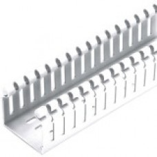 Panduit Cable Guide Wiring Duct - White - 6 Pack - Polyvinyl Chloride (PVC) - TAA Compliance HN1.5X3WH6