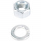 Panduit 1/2-13 Hex Nuts and 1/2 Inch Lockwashers - Hex Nut, Lock Washer - Zinc Plated - Clear - 100 - TAA Compliance HNLW12