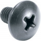 Middle Atlantic Products HPQ Cable Friendly Short Rack Screw - Rack Screw - 10 - 0.37" - Truss - Philips - Black - 100 / Pack HPQ