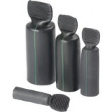 Panduit Cable Protector End Cap - Black - 10 Pack - Polyolefin - TAA Compliance HSECFR0.8-XY