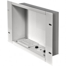 Peerless -AV Recessed Cable Managementand Power Storage Accessory Box With Surge Protected Du - White - RoHS, TAA Compliance IBA2AC-W