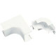 Panduit Cable Raceway Corner - White - 10 Pack - ABS Plastic - TAA Compliance ICFX5WH-X