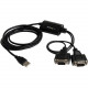 Startech.Com USB to Serial Adapter - 2 Port - COM Port Retention - FTDI - USB to RS232 Adapter Cable - USB to Serial Converter - Serial for Modem - RoHS, TAA Compliance ICUSB2322F