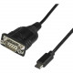 Startech.Com USB C to Serial Adapter with COM Retention - USB C to RS232 Cable - USB C to DB9 Cable - Windows / macOS / Linux Compatible - Serial/USB Data Transfer Cable for Notebook, Computer, POS Device, Modem - First End: 1 x Type C Male USB - Second E