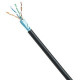 Panduit Cat.5e F/UTP Network Cable - 1000 ft Category 5e Network Cable for Network Device - Bare Wire - Bare Wire - Black - 1 Pack IFC5C04BBL-CEG