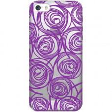 CENTON OTM Classic Prints Clear Phone Case, New Age Swirls of Amethyst - For iPhone 6 Plus, iPhone 6S Plus - New Age Swirls of Amethyst - Clear IP6PCLR-AGE-02V4