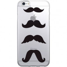 CENTON OTM iPhone 6 Clear Case Hipster Collection, Mustache - For Apple iPhone 6 Smartphone - Mustache - Clear IP6V1CLR-HIP-08