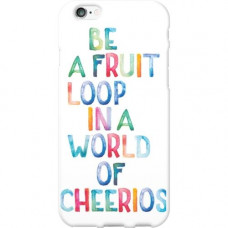 CENTON OTM iPhone 6 White Glossy Case Quote Collection, Fruit Loop - For Apple iPhone 6 Smartphone - Fruit Loop - White - Glossy IP6V1WG-QTE-03