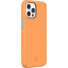 Incipio Duo for iPhone 12 Pro Max - For Apple iPhone 12 Pro Max Smartphone - Clementine Orange, Gray - Soft-touch - Bump Resistant, Drop Resistant, Impact Resistant, Bacterial Resistant, Scratch Resistant, Discoloration Resistant, Fungus Resistant, Slip R