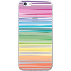 CENTON OTM Classic Prints Clear Phone Case, Pastel Stripes - For iPhone 6 Plus, iPhone 6S Plus - Pastel Stripes - Clear IPH6V1CLR-CLS-01
