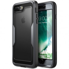 I-Blason Magma Carrying Case (Holster) Apple iPhone 8 Plus Smartphone - Black - Damage Resistant, Scratch Resistant, Shock Resistant - Polycarbonate, Thermoplastic Polyurethane (TPU) - Holster, Belt Clip IPH8P-MAGMA-BK