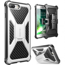 I-Blason Transformer Carrying Case (Holster) Apple iPhone 8 Plus Smartphone - White - Impact Resistant Exterior, Shock Absorbing Interior - Polycarbonate - Holster, Belt Clip IPH8P-TRANSF-WH