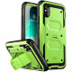 I-Blason Armorbox Carrying Case (Holster) iPhone X - Green - Drop Resistant, Shock Absorbing, Scratch Resistant, Scrape Resistant - Polycarbonate Exterior, Thermoplastic Polyurethane (TPU) - Holster, Belt Clip IPHX-ARMRBX-GN