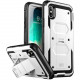 I-Blason Armorbox Carrying Case (Holster) iPhone X - White - Drop Resistant, Shock Absorbing, Scratch Resistant, Scrape Resistant - Polycarbonate Exterior, Thermoplastic Polyurethane (TPU) - Holster, Belt Clip IPHX-ARMRBX-WH