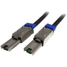 Startech.Com 3m External Mini SAS Cable - Serial Attached SCSI SFF-8088 to SFF-8088 - SAS for Network Device, Hard Drive, Storage Drive - 3m - 1 Pack - 1 x SFF-8088 Mini-SAS - 1 x SFF-8088 Mini-SAS - Black - RoHS, TAA Compliance ISAS88883