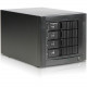 Istarusa RAIDage JAGE3BT4HDBK-DE-SEA Drive Enclosure 12Gb/s SAS, SATA/600 - Mini-SAS HD Host Interface Tower - Black - Hot Swappable Bays - 4 x HDD Supported - 4 x 3.5" Bay - Steel JAGE3BT4HDBK-DE-SEA