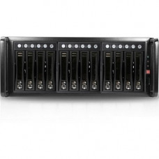 Istarusa RAIDage JAGE412HDBK Drive Enclosure 12Gb/s SAS, SATA/600 - Mini-SAS HD Host Interface - 4U Rack-mountable - Black - Hot Swappable Bays - 12 x HDD Supported - 12 x 2.5"/3.5" Bay - SECC JAGE412HDBK