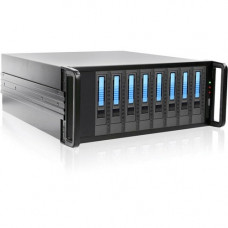 Istarusa RAIDage JAGE480HDBL-M1 Drive Enclosure SAS-2, SATA/600 - Mini-SAS HD Host Interface - 4U Rack-mountable - Black, Blue - Hot Swappable Bays - 8 x HDD Supported - 8 x 2.5"/3.5" Bay - SECC JAGE480HDBL-M1