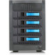 Istarusa RAIDage JAGE5BT4HDBL-M1 Drive Enclosure 12Gb/s SAS, SATA/600 - Mini-SAS HD Host Interface Tower - Black, Blue - Hot Swappable Bays - 4 x HDD Supported - 4 x 2.5"/3.5" Bay - Steel JAGE5BT4HDBL-M1