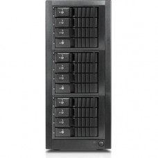 Istarusa RAIDage JAGE9BT12HDBK-DE-SEA Drive Enclosure 12Gb/s SAS, SATA/600 - Mini-SAS HD Host Interface Tower - Black - Hot Swappable Bays - 12 x HDD Supported - 12 x 3.5" Bay - Steel JAGE9BT12HDBK-DE-SEA