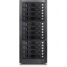 Istarusa RAIDage JAGE9BT12MSBK Drive Enclosure 12Gb/s SAS, SATA/600 - Mini-SAS HD Host Interface Tower - Black - Hot Swappable Bays - 12 x HDD Supported - 12 x 2.5"/3.5" Bay - Steel JAGE9BT12MSBK