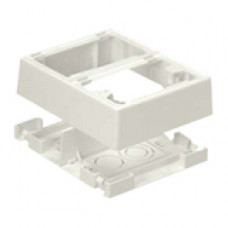 Panduit Pan-Way 2 Gang Fast-Snap Surface Mounting Box - 2-gang - Off White - TAA Compliance JBP2FSIW