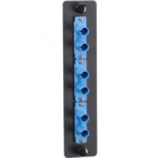 Black Box Standard Adapter Panel, Ceramic Sleeves, (3) Duplex ST Pairs, Blue - 3 Port(s) - 3 x Duplex - Blue - TAA Compliance JPM450C