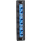 Black Box Standard Adapter Panel, Ceramic Sleeves, (3) Duplex ST Pairs, Blue - 3 Port(s) - 3 x Duplex - Blue - TAA Compliance JPM450C
