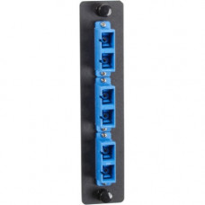 Black Box Standard Adapter Panel, Ceramic Sleeves, (3) Duplex SC Pairs, Blue - 3 Port(s) - 3 x Duplex - Blue - TAA Compliant - TAA Compliance JPM451C