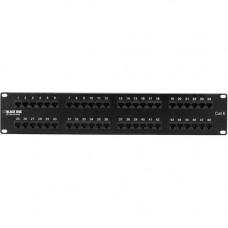 Black Box CAT6 Value Line Patch Panel, 48-Port, 2U - 48 x RJ-45 - 48 Port(s) - 48 x RJ-45 - 48 x RJ-11 - 2U High - 19" Wide - Rack-mountable - TAA Compliance JPM648A