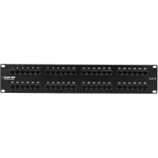 Black Box CAT6 Value Line Patch Panel, 48-Port, 2U - 48 x RJ-45 - 48 Port(s) - 48 x RJ-45 - 48 x RJ-11 - 2U High - 19" Wide - Rack-mountable - TAA Compliance JPM648A