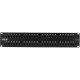 Black Box CAT6 Value Line Patch Panel, 48-Port, 2U - 48 x RJ-45 - 48 Port(s) - 48 x RJ-45 - 48 x RJ-11 - 2U High - 19" Wide - Rack-mountable - TAA Compliance JPM648A