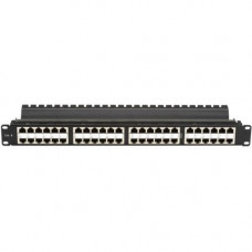 Black Box SpaceGAIN CAT5e High-Density Feed-Through Patch Panel, Shielded, 48-Port, 1U - 48 x RJ-45 - 48 Port(s) - 48 x RJ-45 - 1U High - Rack-mountable - TAA Compliance JPM806A-HD