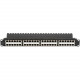 Black Box SpaceGAIN CAT5e High-Density Feed-Through Patch Panel, Shielded, 48-Port, 1U - 48 x RJ-45 - 48 Port(s) - 48 x RJ-45 - 1U High - Rack-mountable - TAA Compliance JPM806A-HD