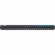 Black Box CAT6 Feed-Through Patch Panel - Unshielded, 24-Port - 24 Port(s) - 24 x RJ-45 - 1U High - 19" Wide - Rack-mountable - TAA Compliance JPM818A