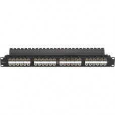 Black Box SpaceGAIN CAT6 High-Density Feed-Through Patch Panel, Unshielded, 48-Port, 1U - 48 x RJ-45 - 48 Port(s) - 48 x RJ-45 - 1U High - 19" Wide - Rack-mountable - TAA Compliance JPM820A-HD