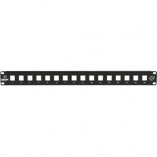 Black Box GigaStation2 High-Density Multimedia Patch Panel, 16-Port, 1U - 16 - 16 Port(s) - 1U High - Rack-mountable - TAA Compliance JPMT1016A