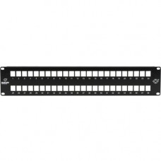 Black Box GigaStation2 High-Density Multimedia Patch Panel, 48-Port, 2U - 48 Port(s) - 48 x RJ-45 - 2U High - Rack-mountable - TAA Compliance JPMT1048A