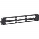 Black Box Fiber Optic Panel - Blank, Universal, 2U, 3-Slot - 6 Port(s) - 2U High - Black - 19" Wide - Rack-mountable - TAA Compliant JPMTU-FIBER-6