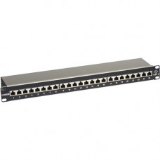 Black Box CAT6 Shielded Patch Panel, 24-Port, 1U - 24 Port(s) - 24 x RJ-45 - 1U High - 19" Wide - Rack-mountable - TAA Compliance JPS60A-24